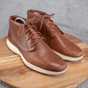 Cole Haan Grand Tour Chukka Men's Size 8.5 M Woodbury Leather Ivory Boots C29589